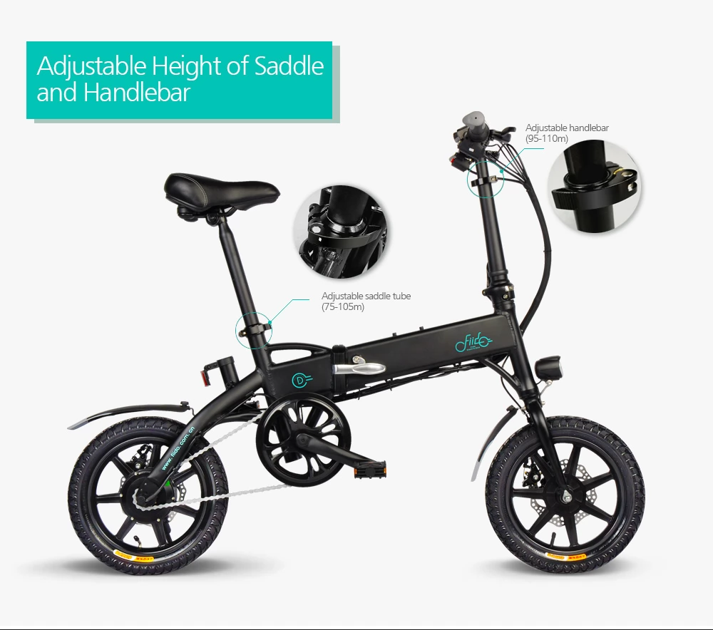 FIIDO D1 Foldable Electric Moped Bike 11.6Ah Lithium Battery